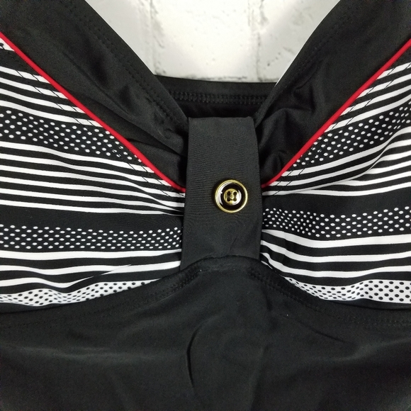 SANTORINI | striped tankini swimsuit top - Picture 2 of 6